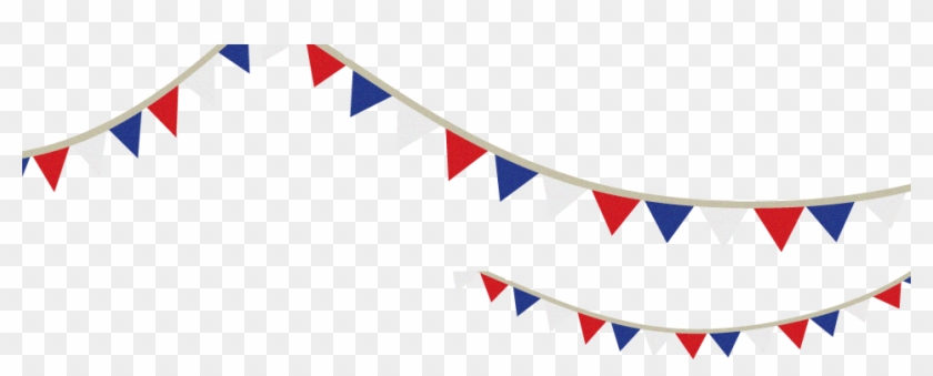 Collection Of Free Transparent Bunting Download On - Red White And Blue Bunting Clip Art - Png Download