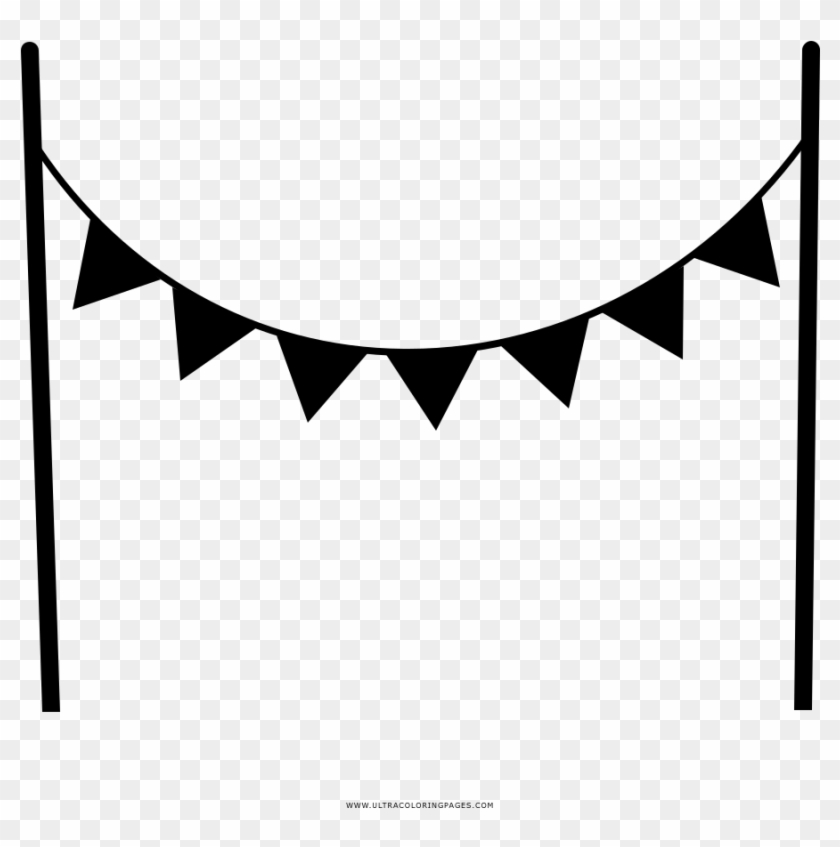 Bunting Coloring Page - Market By The River Clipart #2417789
