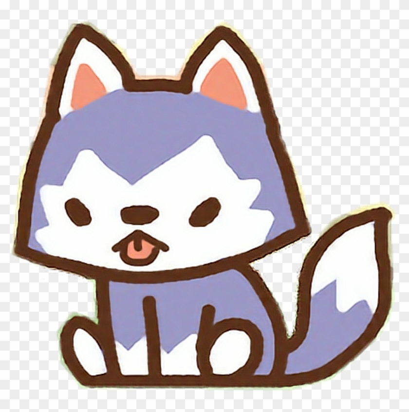 #clawbert #cute #kawaii #cartoon #wolf #dog #sit #cuddly - Cute Kawaii Cartoon Wolf Clipart #2418434