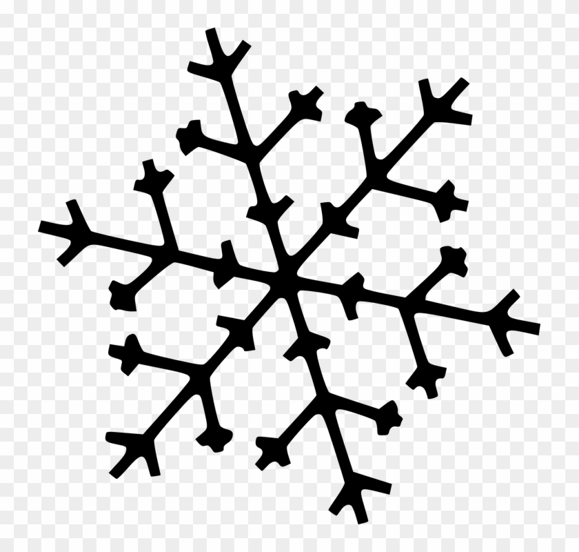 Snowflake Black Filigree - White And Pink Snowflakes Clipart