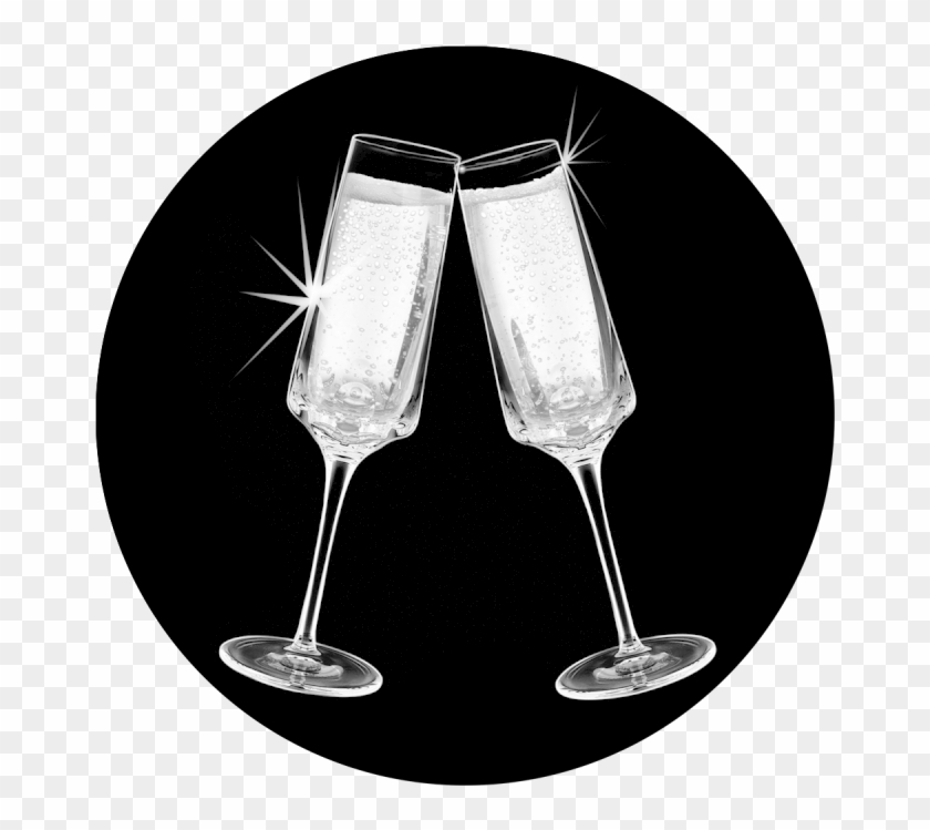 Apollo Design 6153 Here's To Us B&w Superresolution - Wine Glass Clipart