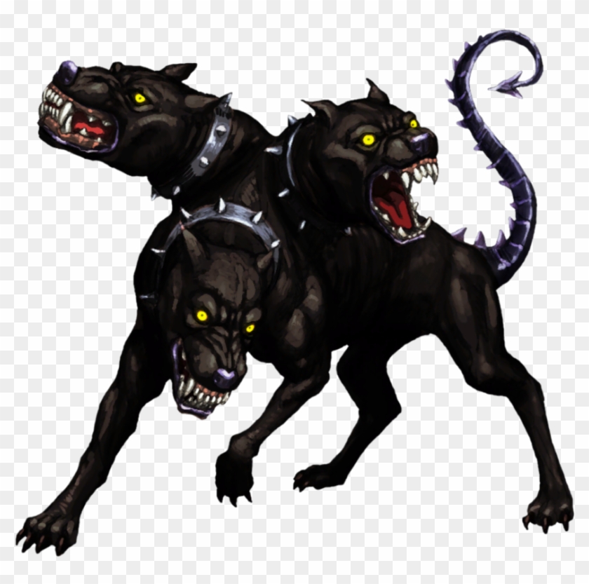 #mq #black #dog #dogs #head #heads - Cerberus Png Clipart #2418887