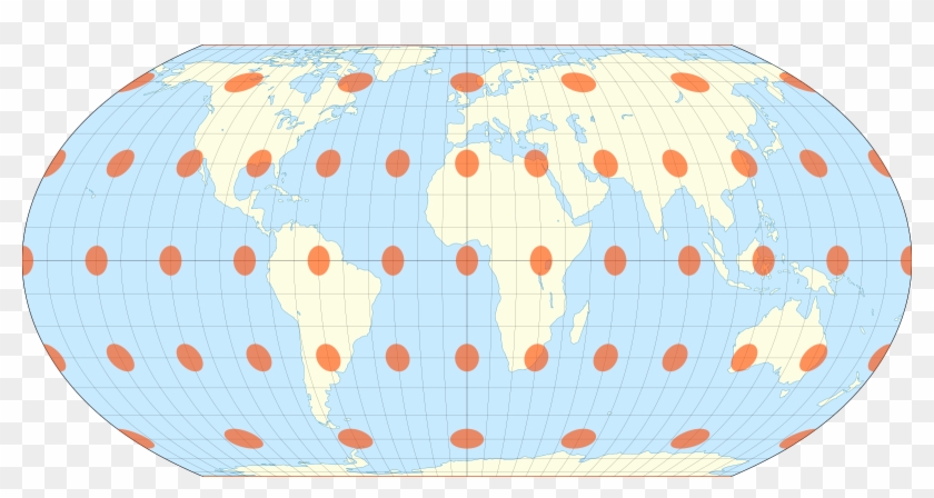 Equal Earth With Tissot's Indicatrices Of Distortion - Winkel Tripel Clipart #2418947