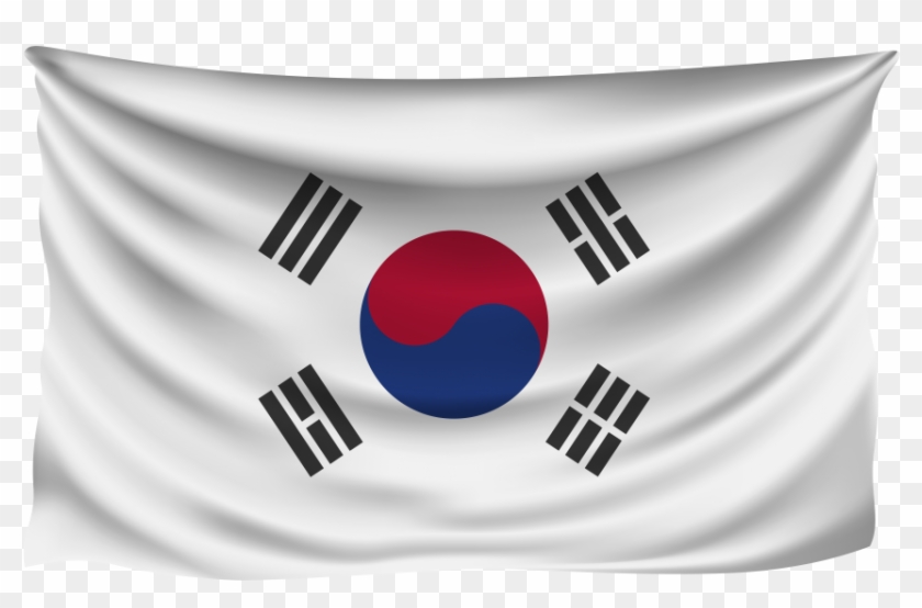 South Korea Wrinkled Flag - Qatar Vs South Korea Clipart