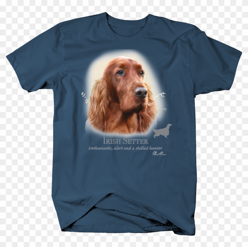 Cute Irish Setter Dog Head Looking Shirt Quote - Shirt Clipart #2419090