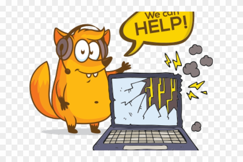 Cartoon Broken Computer , Png Download - Cartoon Picture Of Broken Computer Clipart