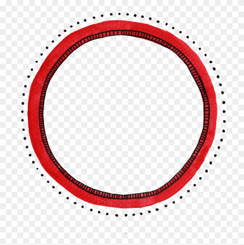 Hand Painted Red Circle Wave Point Decoration Vector - Circulo Con Decoracion Png Clipart #2419897