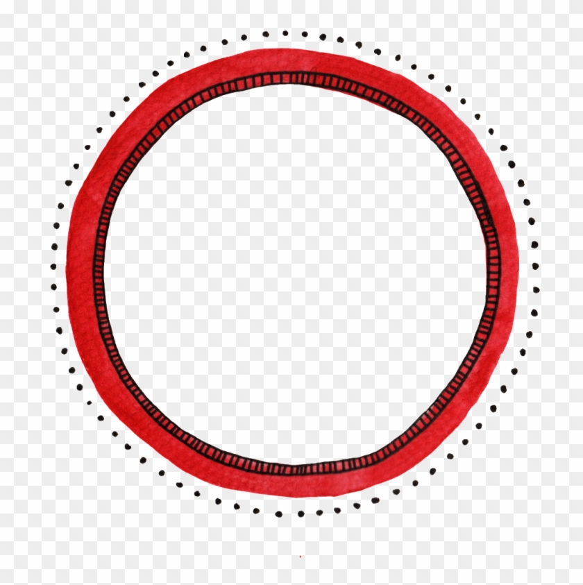 Hand Painted Red Circle Wave Point Decoration Vector - Circulo Con Decoracion Png Clipart