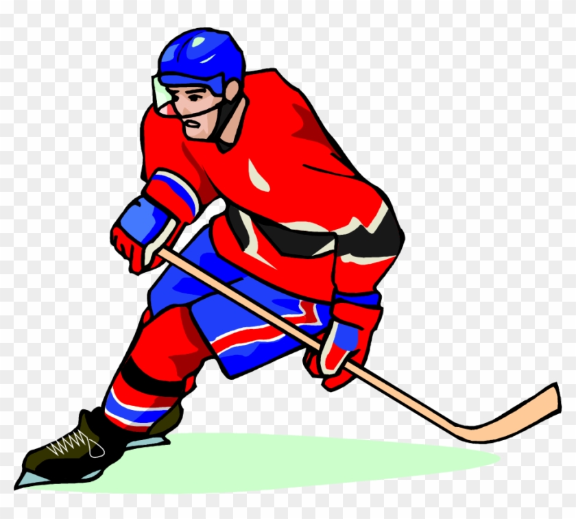 Free Hockey Player Vector Art Clip Art Image From Free - Gif Hockey Clipart - Png Download #2420139