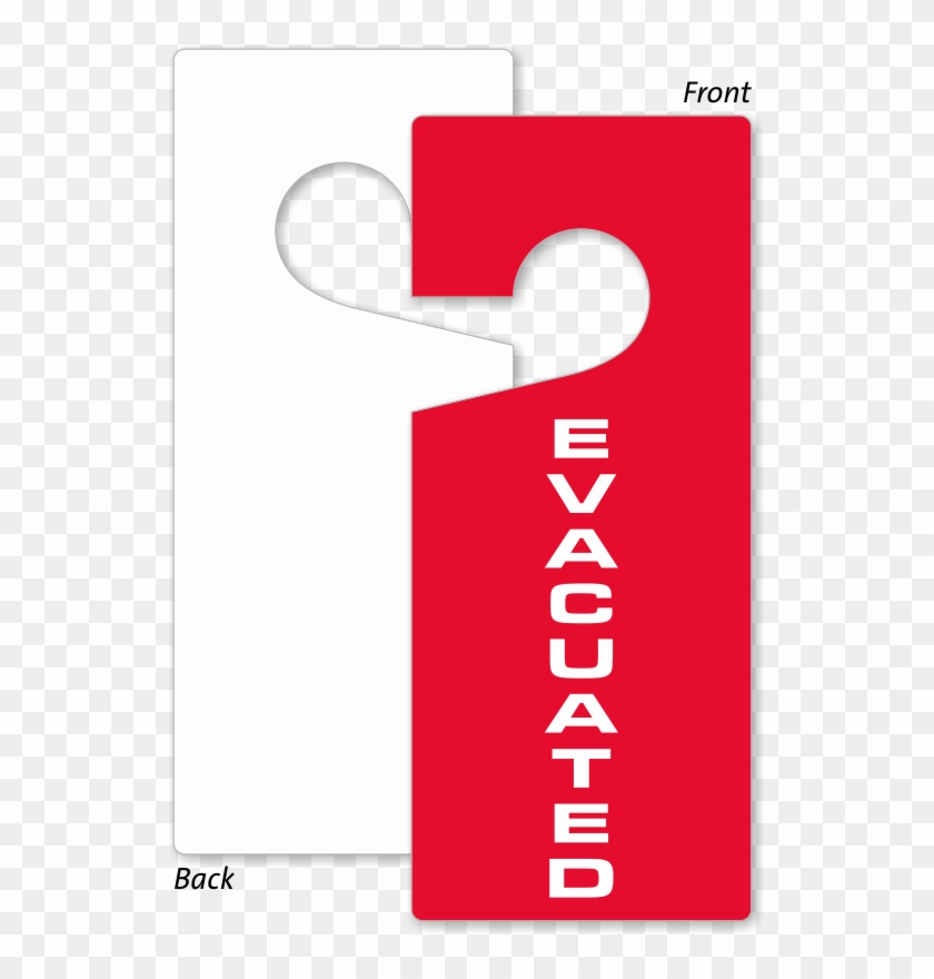 Evacuated Plastic Door Hang Tag Evacuated Door Hang - Hang Door Clipart