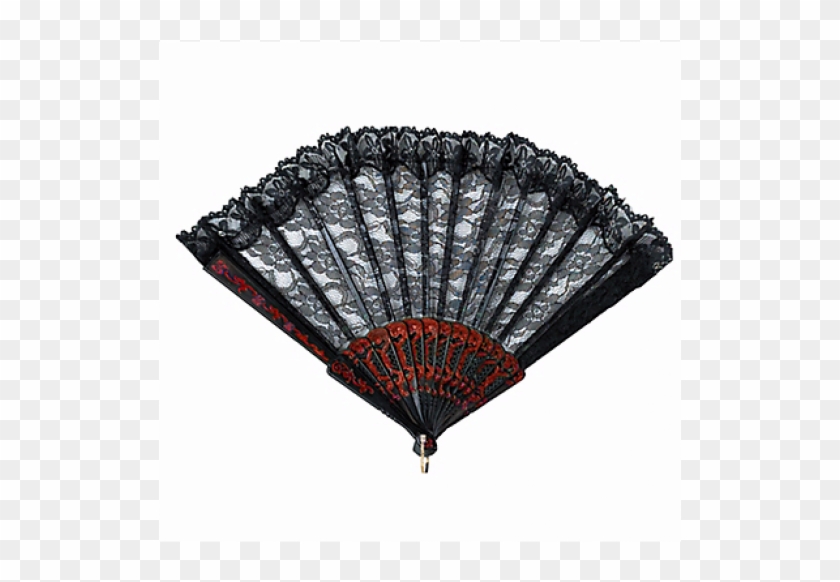 Black Lace Spanish Fan - Fan Range Clipart #2421123