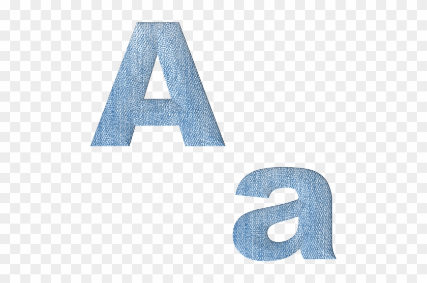 Fabric, 3d, Denim, Alphabet, Letter, A, Font, Text - Denim Letter Png Clipart #2421319