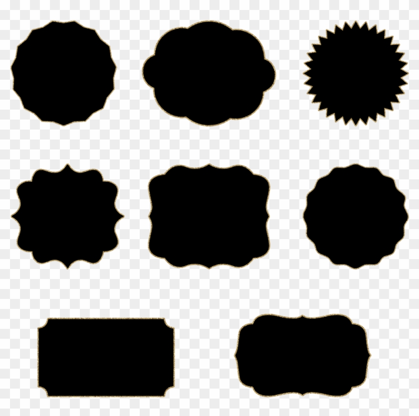 Ornate Frames Clipart - Black And Gold Clipart Frame - Png Download