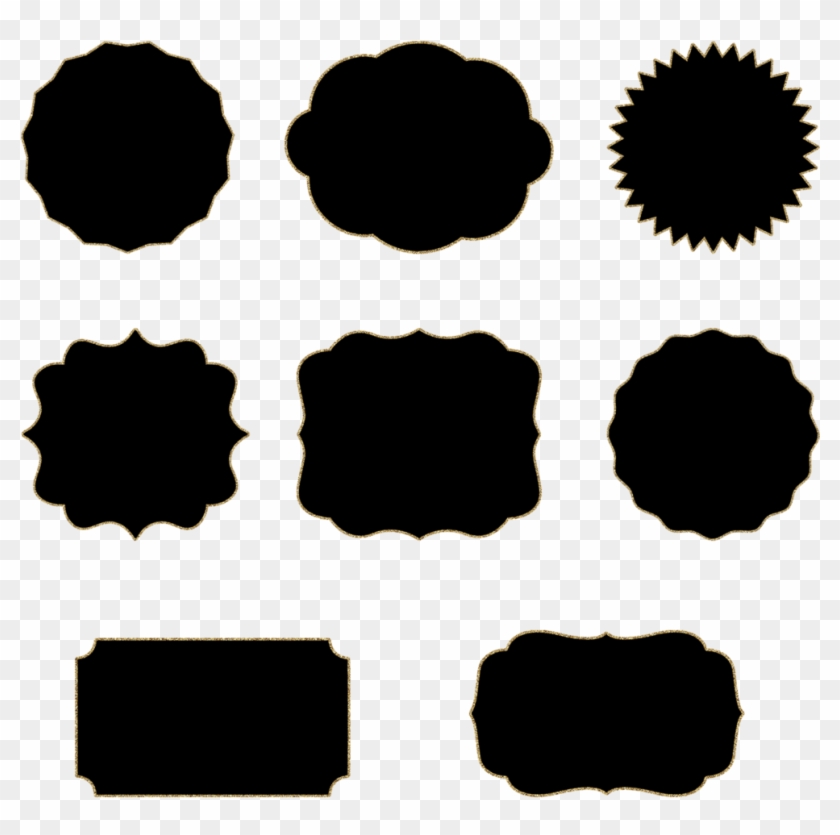 Ornate Frames Clipart - Black And Gold Clipart Frame - Png Download #2421732