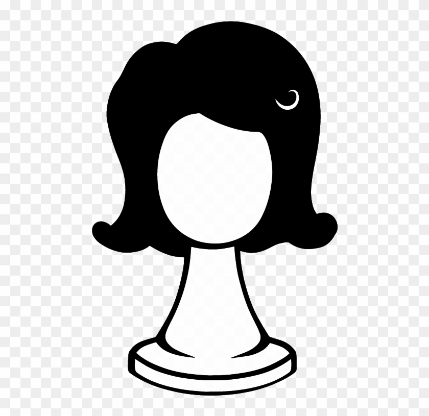 Costume Clipart Clown Wig - Wig Clipart Black And White - Png Download