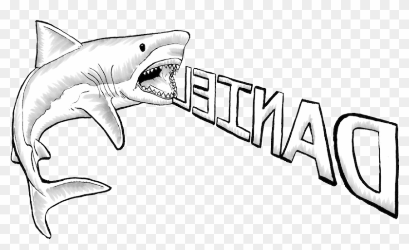 Great White Shark Drawing - Tiger Shark Clipart #2421922