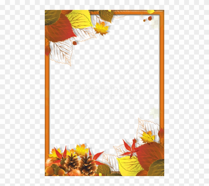 Free Png Transparent Fall Png Frame With Leaves Background - Autumn Page Borders Microsoft Word Clipart #2423283