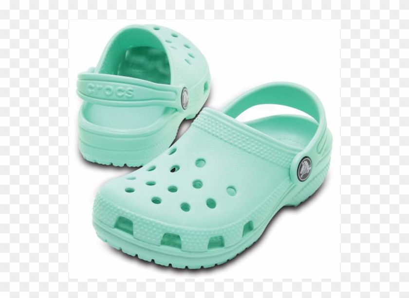mint blue crocs