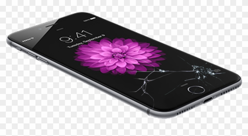 Broken Phone - Cracked Iphone Screen Png Clipart