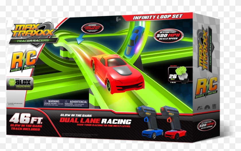 Skullduggery Speed Racer - Loop To Loop Glow In Dark Race Track Clipart
