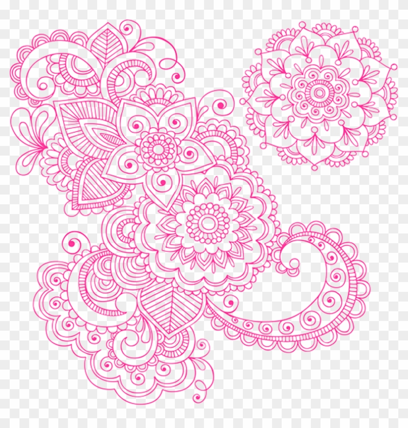 Paper-cut Tattoo Vintage Henna Mehndi Pattern Drawing - Paisley Pattern Tattoo Designs Clipart