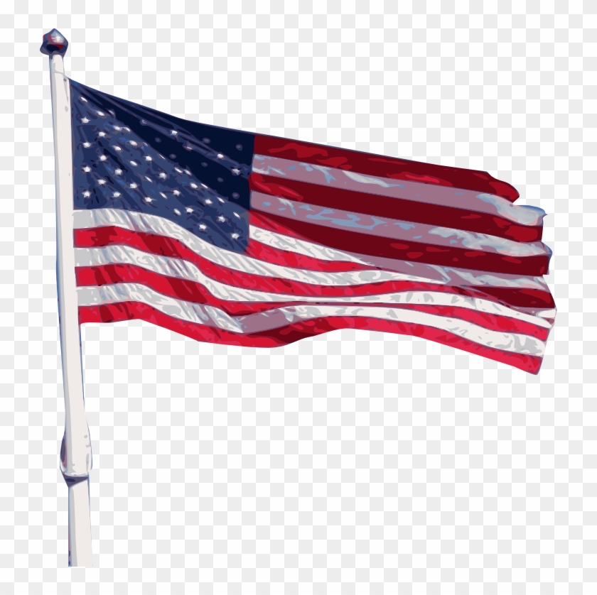 The Gallery For > Usa Flag Pole Png Us Flag Pole Png - Flag Of The United States Clipart #2424756