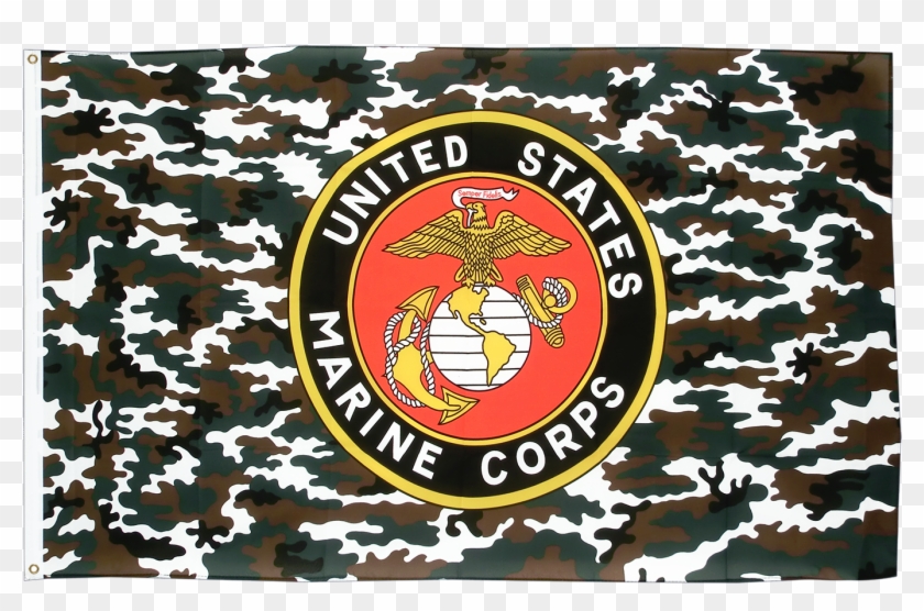 Us Marine Corps Camouflage Ft Flag - United States Marine Corps Clipart