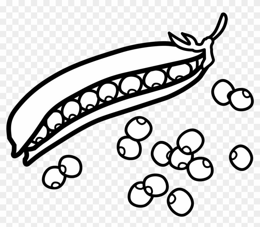 Pea Clipart Pod Real - Peas Clipart Black And White - Png Download