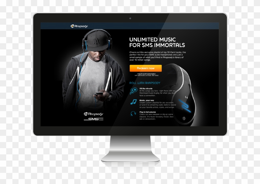 Rhapsody & Sms Audio By 50 Cent Sms Campaign Pitch - Led-backlit Lcd Display Clipart