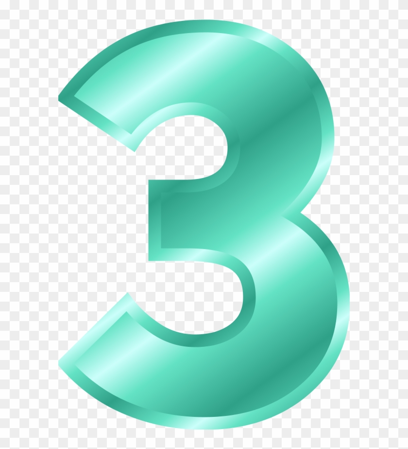 Number 3 Clipart - Number 3 In Green Color - Png Download