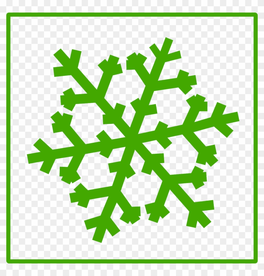 Vector Graphics,free Pictures, Free - Green Snowflake Clipart - Png Download