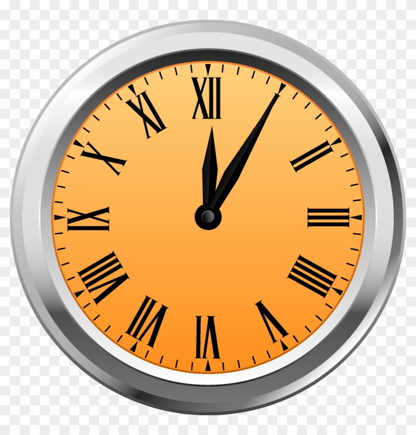 Clock Vector - Reloj De Pared Con Numeros Romanos Clipart #2427308