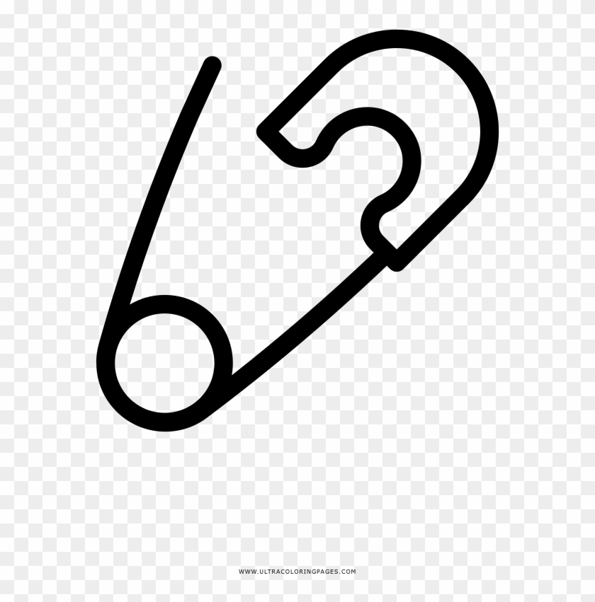 Safety Pin Coloring Page - Safety Pin In Coloring Pages Clipart #2427895