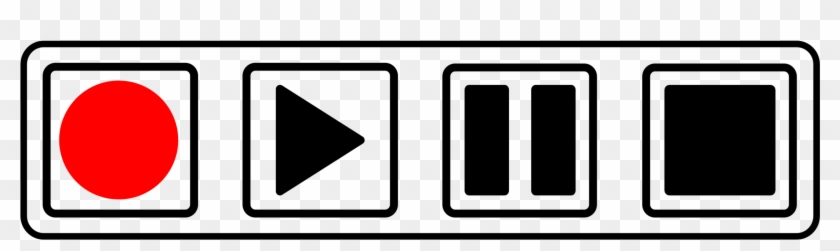 Computer Icons Button Cassette Deck Media Player Tape - Play Record Stop Button Clipart