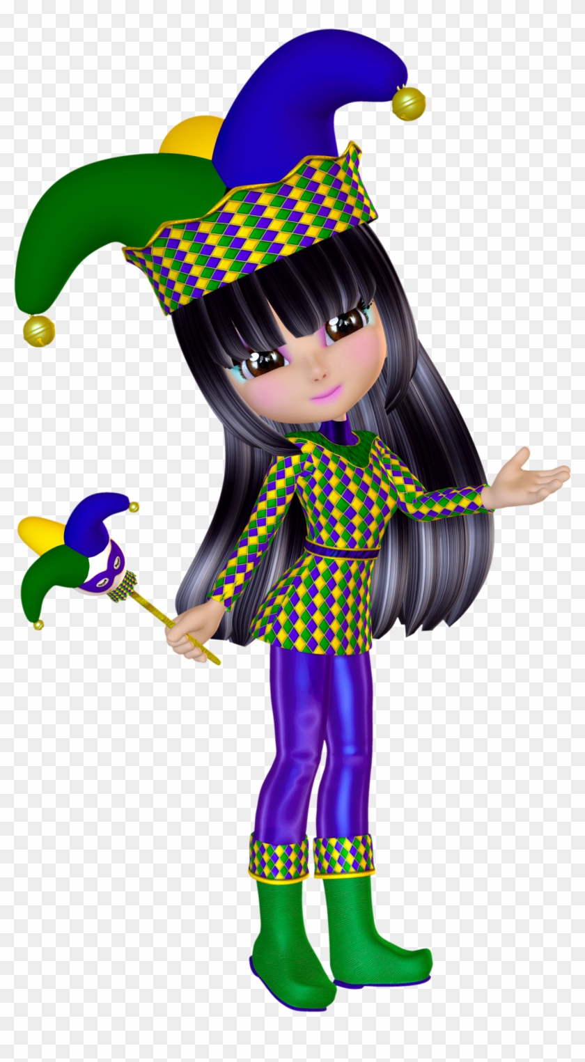 Poser Tubes Jester - Jester Mardi Gras Png Clipart #2428322