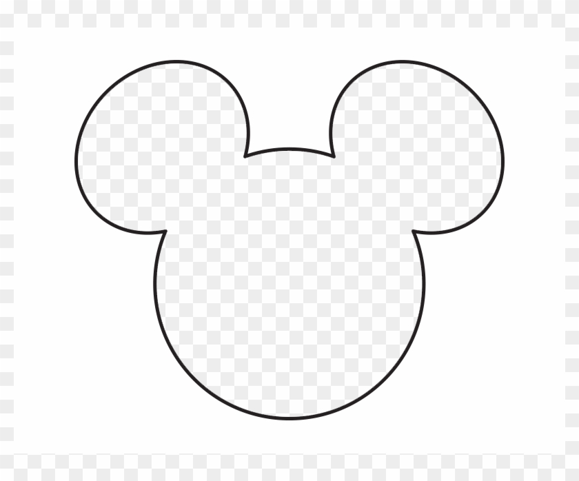 Diy Disney Cruise Door Magnets - Black Mickey Mouse Face Clipart