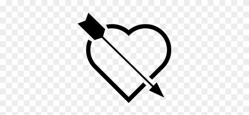 Icon, Heart, Arrow, Black, Love, Emblem, Element - Cousin Squad Clipart #2428666