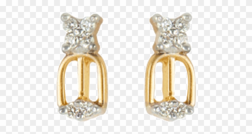 18kt Yellow Gold And Diamond Earring - Diamond Clipart #2428715