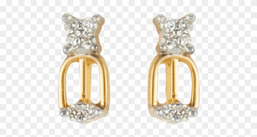 18kt Yellow Gold And Diamond Earring - Diamond Clipart