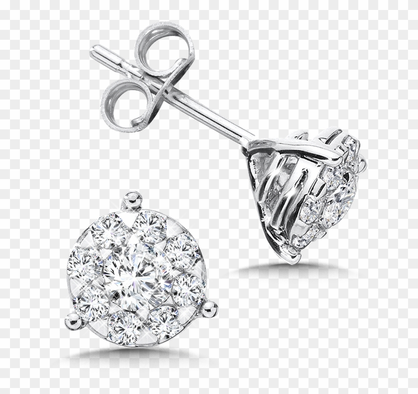 Sdc Creations Diamond Earrings In 14k White Gold - Earrings Clipart #2428913