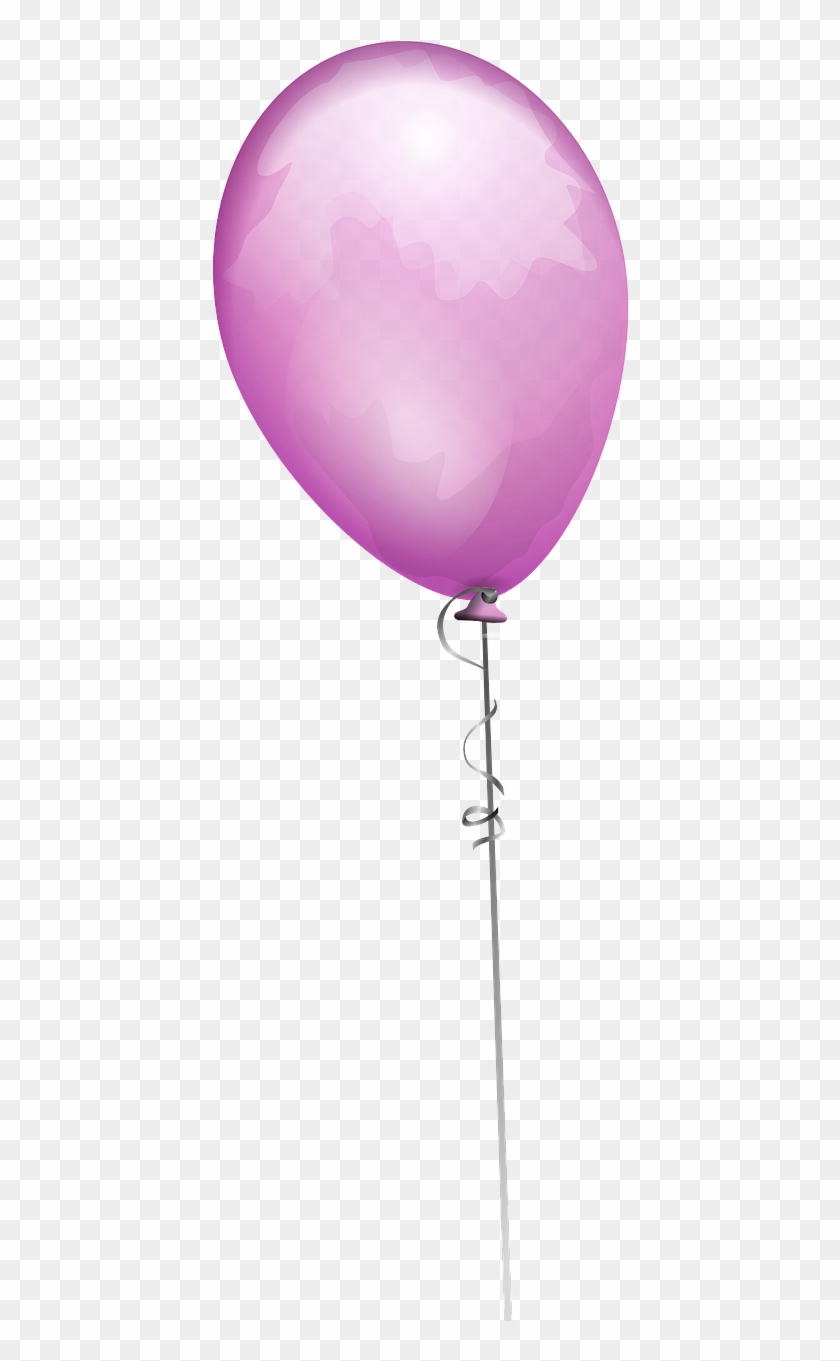 Balloon Purple String Floating Png Image - Balloon Clip Art Transparent Png #2428989