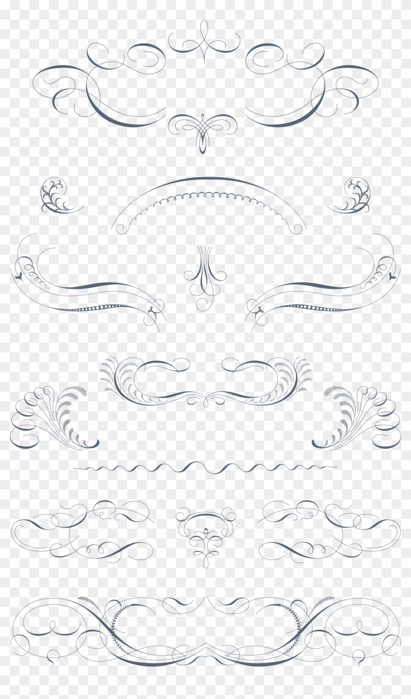 Luxurious Flourishes Vector Pack - Drawing Clipart