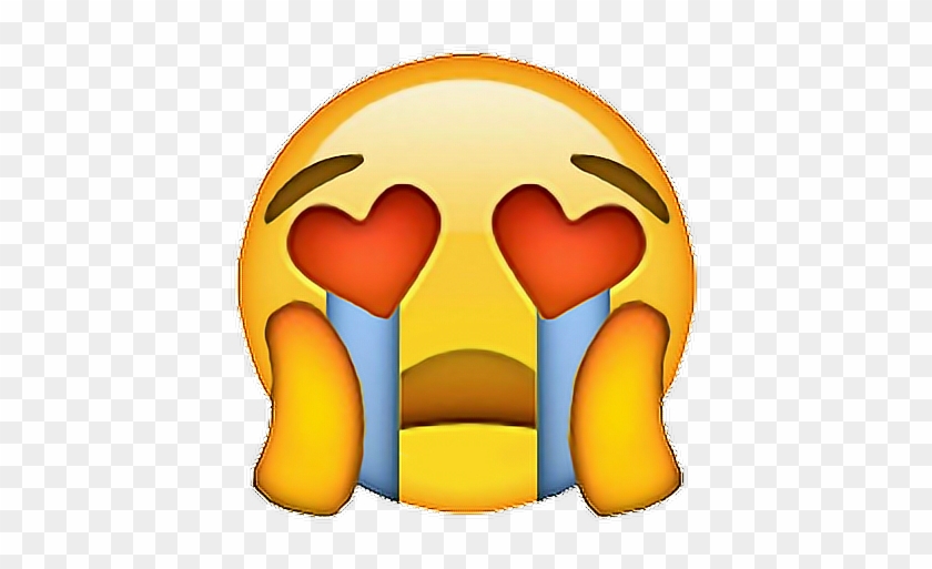 #emojis #emotions #lagrimas #heart #cute #lagrimas - Heart Eyes Sad Emoji Clipart