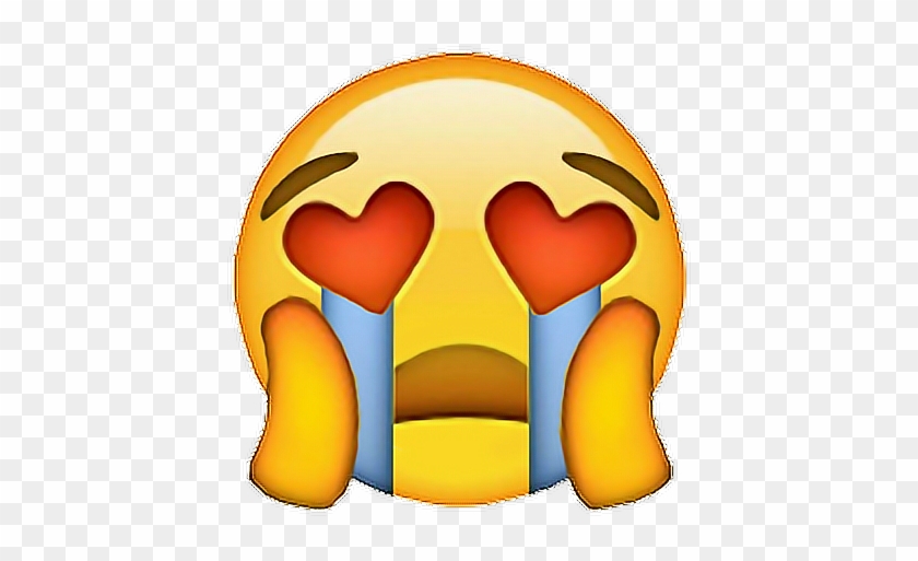 #emojis #emotions #lagrimas #heart #cute #lagrimas - Heart Eyes Sad Emoji Clipart