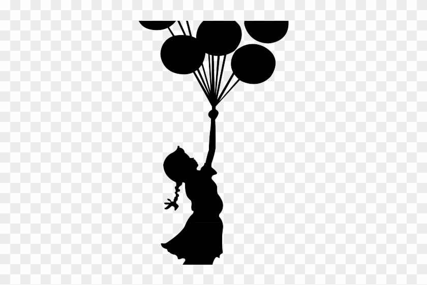 Drawn Balloon String Template - Banksy Balloon Girl Clipart (#2429397) -  PikPng