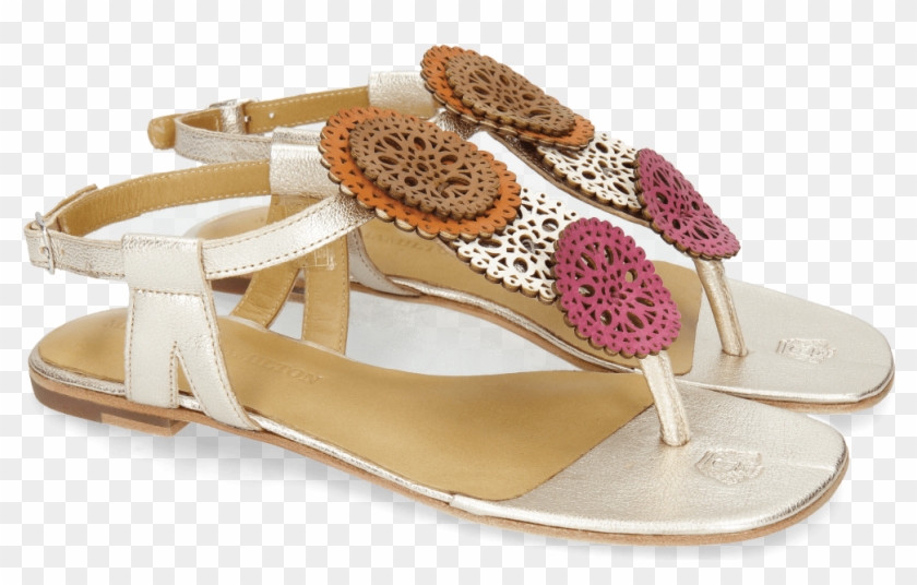 Sandals Vicky 11 Dark Pink Vegas White Tibet White - Flip-flops Clipart