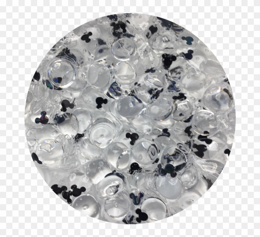 Oh Mickey Fishbowl Slime A Clear Fishbowl Slime With - Clear Slime With Black Glitter Clipart #2429768