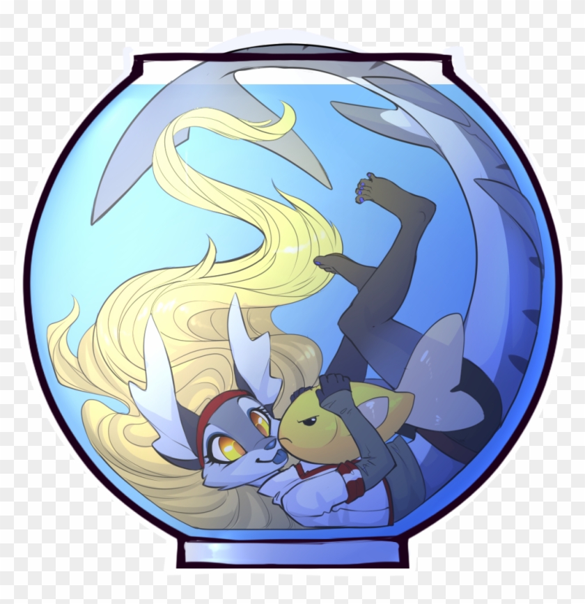 [sticker] Fishbowl - Cartoon Clipart #2429934