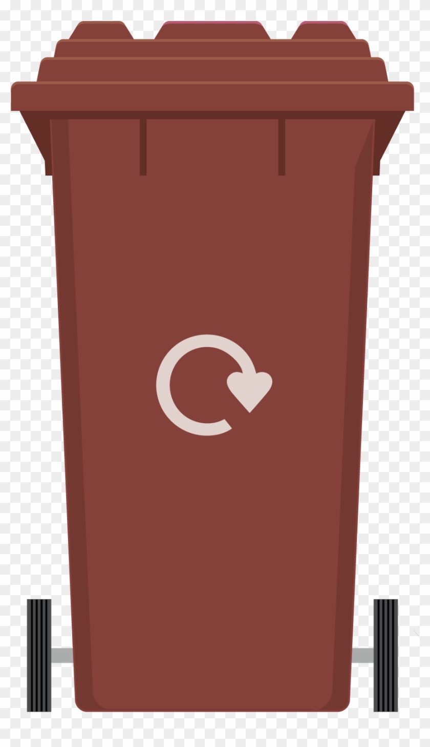 Brown Lidded Bin Clipart