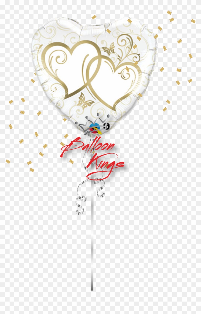 Entwined Gold Hearts - Corazones En Color Dorado Clipart